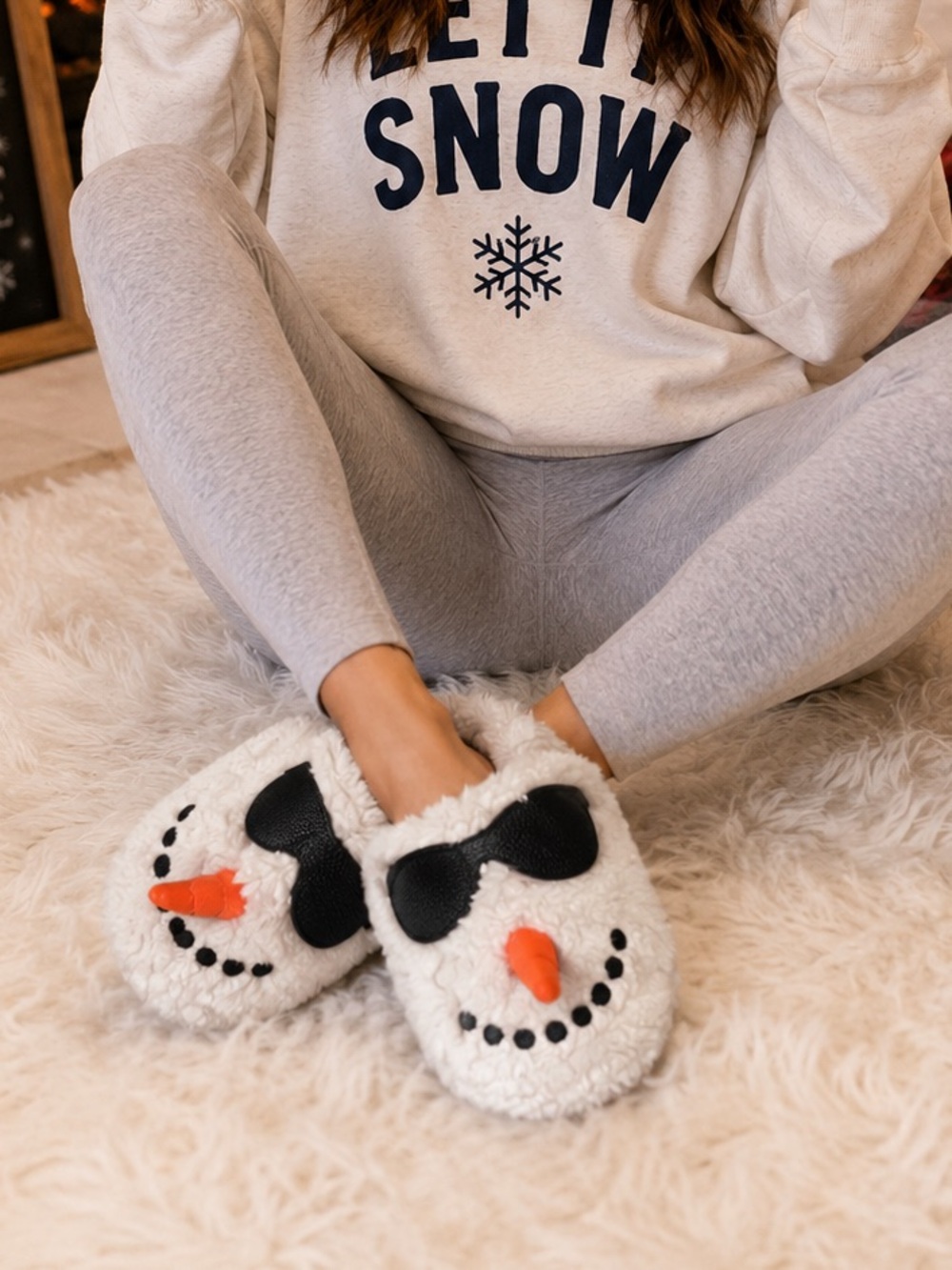 🌸 Dearfoams Cozy Comfort Unisex Snowman ⛄️ Slippers NWOT